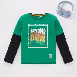 Ed-a-Mamma Boys Typography Printed Cotton T-shirt-30