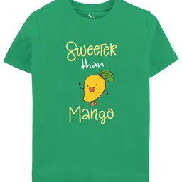 Zeezeezoo Kids Sweeter than Mango Printed Pure Cotton T-shirt-48