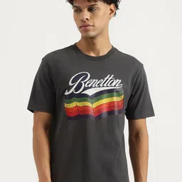 United Colors of Benetton Men Typography Printed Round Neck T-shirt-picture-34