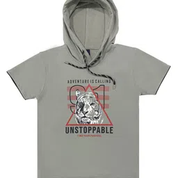 CAVIO Boys Grey Printed T-shirt-image-65