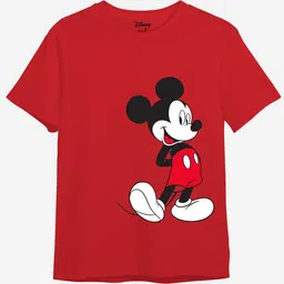 Minicult Kids Mickey Mouse Printed Cotton T-shirt-38