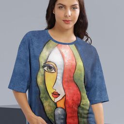 HELLCAT Women Graphic Printed Round Neck Cotton Oversized T-Shirt-image-20