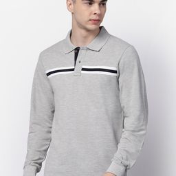 Kalt Polo Collar Long Sleeves Cotton T-shirt-picture-42