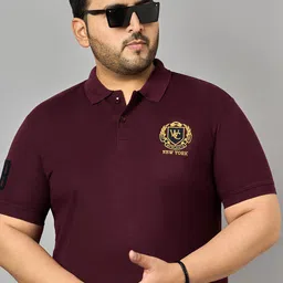 Zigo Men Solid Embroidered Plus Size Polo T-shirt-picture-22