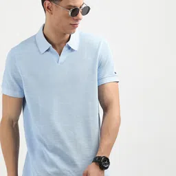 Tommy Hilfiger Men Polo Collar Solid T-shirt-image-84