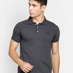 hummel Men Black Polo Collar T-shirt-image-39
