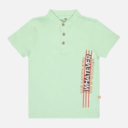 Bodycare Boys Mandarin Collar Applique T-shirt-image-12