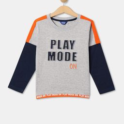 R&B Boys Typography Printed Doctor Sleeves Cotton T-shirt-picture-7