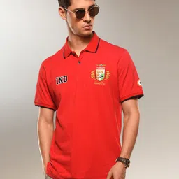Supa Men Typography Printed Polo Collar Cotton T-shirt-image-20