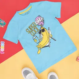 Pantaloons Junior Boys Graphic Printed Round Neck Cotton T-shirt-image-19