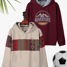 HELLCAT Girls Pack Of 2 Printed Long Sleeves Hooded Pullover Sweatshirts-picture-16