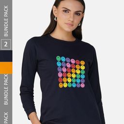 CHOZI Pack Of 2 Graphic Printed Cotton T-shirt-picture-36