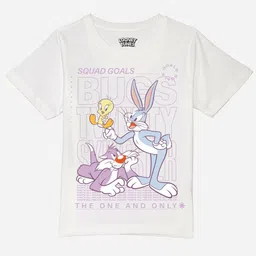 YK Warner Bros Boys Printed Pure Cotton Applique T-shirt-picture-25