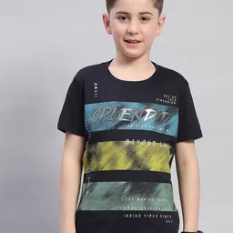 Monte Carlo Boys Typography Printed Pure Cotton T-shirt-image-73