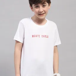 Monte Carlo Boys Typography Printed Pure Cotton T-shirt-14