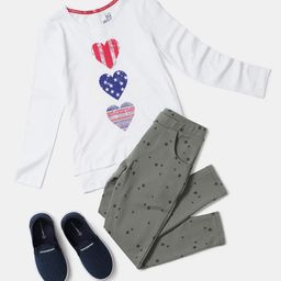 Jockey Girls USA Originals Graphic Printed Round Neck Long Sleeves Cotton T-shirt-image-83