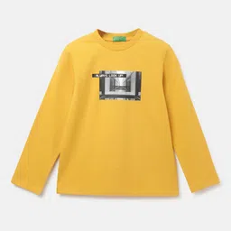 United Colors of Benetton Boys Graphic Printed Round Neck Cotton Regular T-shirt-image-71