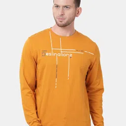t-base Men Yellow Typography T-shirt-image-98