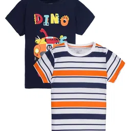 PLUM TREE Boys Pack Of 2 Striped T-shirts-picture-43