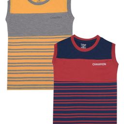 Dollar Champion Kidswear Boys 2 Striped Applique T-shirt-image-57