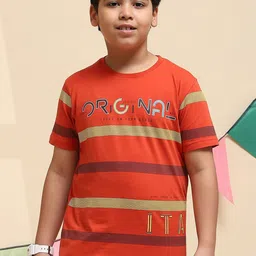 Monte Carlo Boys Striped Round Neck T-Shirt-picture-28