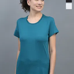 Dollar Pack of 3 Round Neck Short Sleeves Cotton Regular T-shirt-image-39
