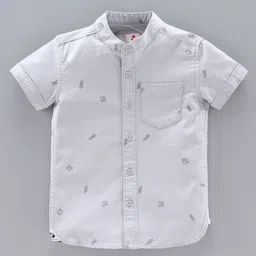 JusCubs Boys Premium Conversational Printed Pure Cotton Casual Shirt-image-44