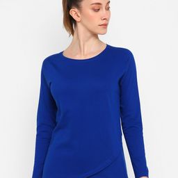 appulse Raglan Sleeves Tulip Hemline Relaxed Fit Cotton Sports T-shirt-image-76