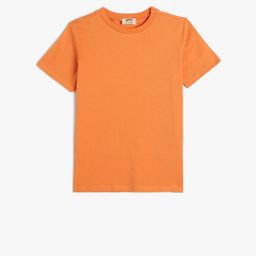 Koton Boys Round Neck Pure Cotton T-shirt-picture-11