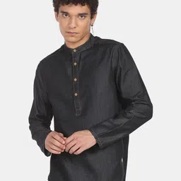 Flying Machine Men Black Regular Fit Cotton Casual Shirt-image-66