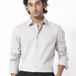 RARE RABBIT Men Benedict Regular Fit Spread Collar Cotton Shirt-image-96