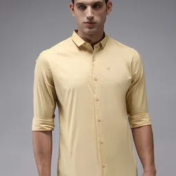 SHOWOFF Men Yellow Comfort Cotton Casual Shirt-image-92