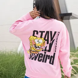 COLOR CAPITAL Unisex Spongebob Graphic Printed Pure Cotton Sweatshirt-picture-41