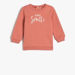 Koton Girls Typography Printed Pure Cotton Sweatshirt-image-5