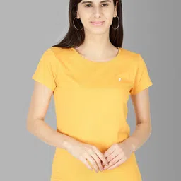 Feather Soft Elite Women Orange Slim Fit Running T-shirt-image-53