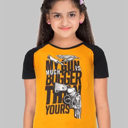 Fleximaa Kids Multicoloured Typography Printed Running T-shirt-19