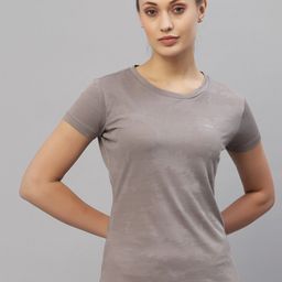 JUMP USA Women Camouflage Printed Round Neck Short Sleeve T-shirt-image-65