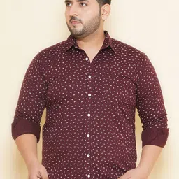 John Pride Plus Size Micro Printed Casual Pure Cotton Shirt-picture-7