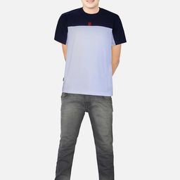 Gini and Jony Boys Blue & Navy Blue Colourblocked T-shirt-image-38