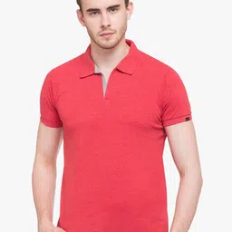 Status Quo Men Coral Polo Collar T-shirt-image-67