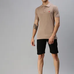 ONN Men Brown Solid Polo Collar T-shirt-image-74