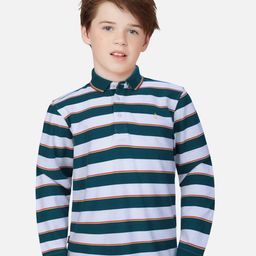 Gini and Jony Boys Striped Polo Collar T-shirt-image-32