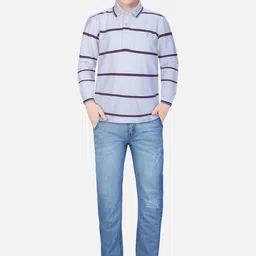 Gini and Jony Boys White & Red Striped Polo Collar T-shirt-picture-28