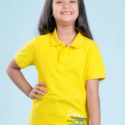 NUSYL Girls Printed Polo Collar T-shirt-picture-38