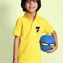 NUSYL Boys Varsity Printed Polo Collar T-shirt-picture-31