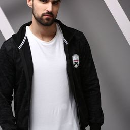 SHOWOFF Men Black Printed Cotton Sweatshirt-image-54