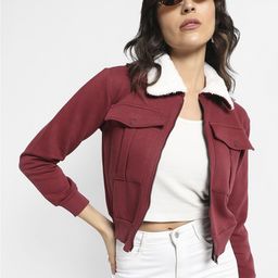 Campus Sutra Cotton Open Front Jacket-12