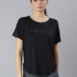 MKH Women Black Solid Dri-FIT Sports T-shirt-image-88
