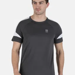 Rock.it Men Grey Applique Slim Fit Training or Gym T-shirt-image-58