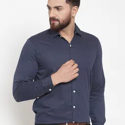 Bought First Premium Polka Dots Printed Long Sleeves Formal Shirt-image-60